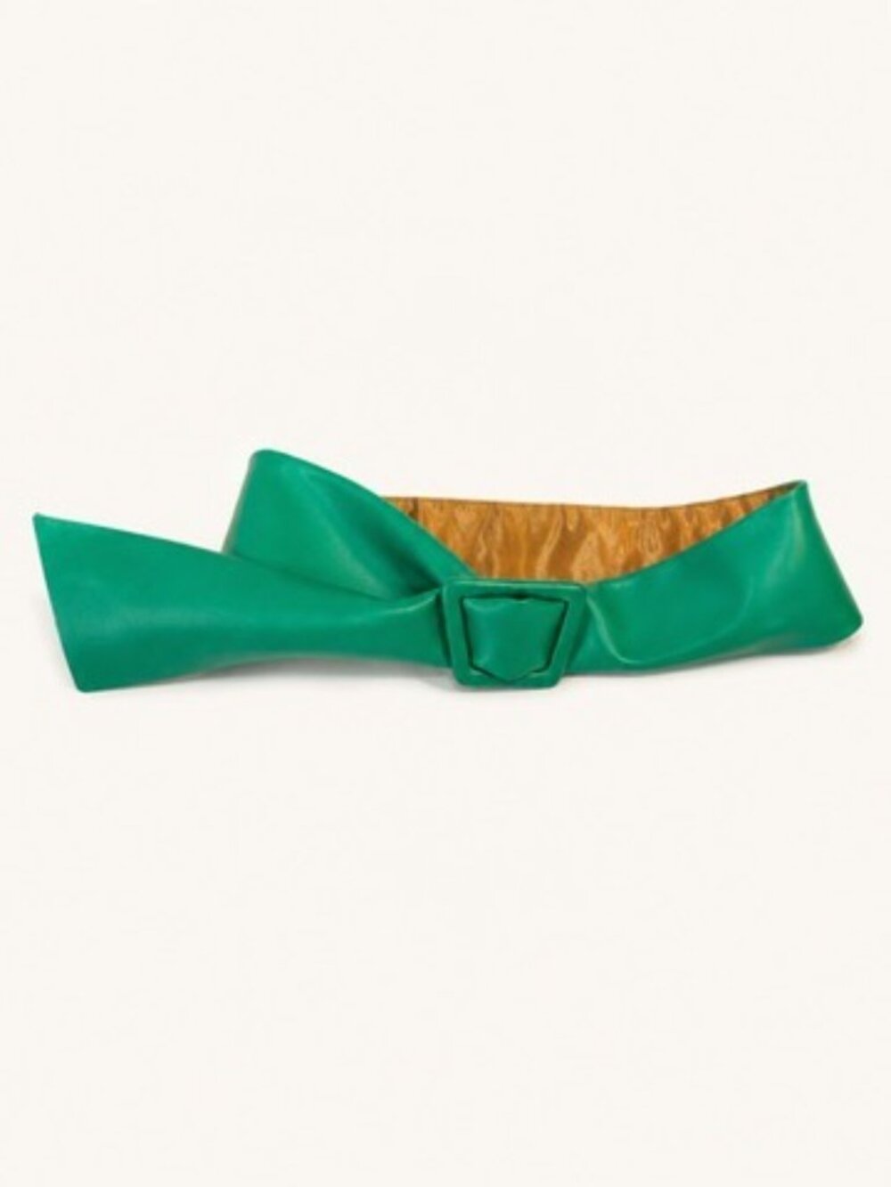 Emerald Green Wide Waist Cinch Belt Retro Bow Statement M